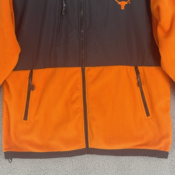 Texas Longhorns Orange & Black nylon & fleece zip up long sleeve jacket men’s XL - Picture 3 of 15
